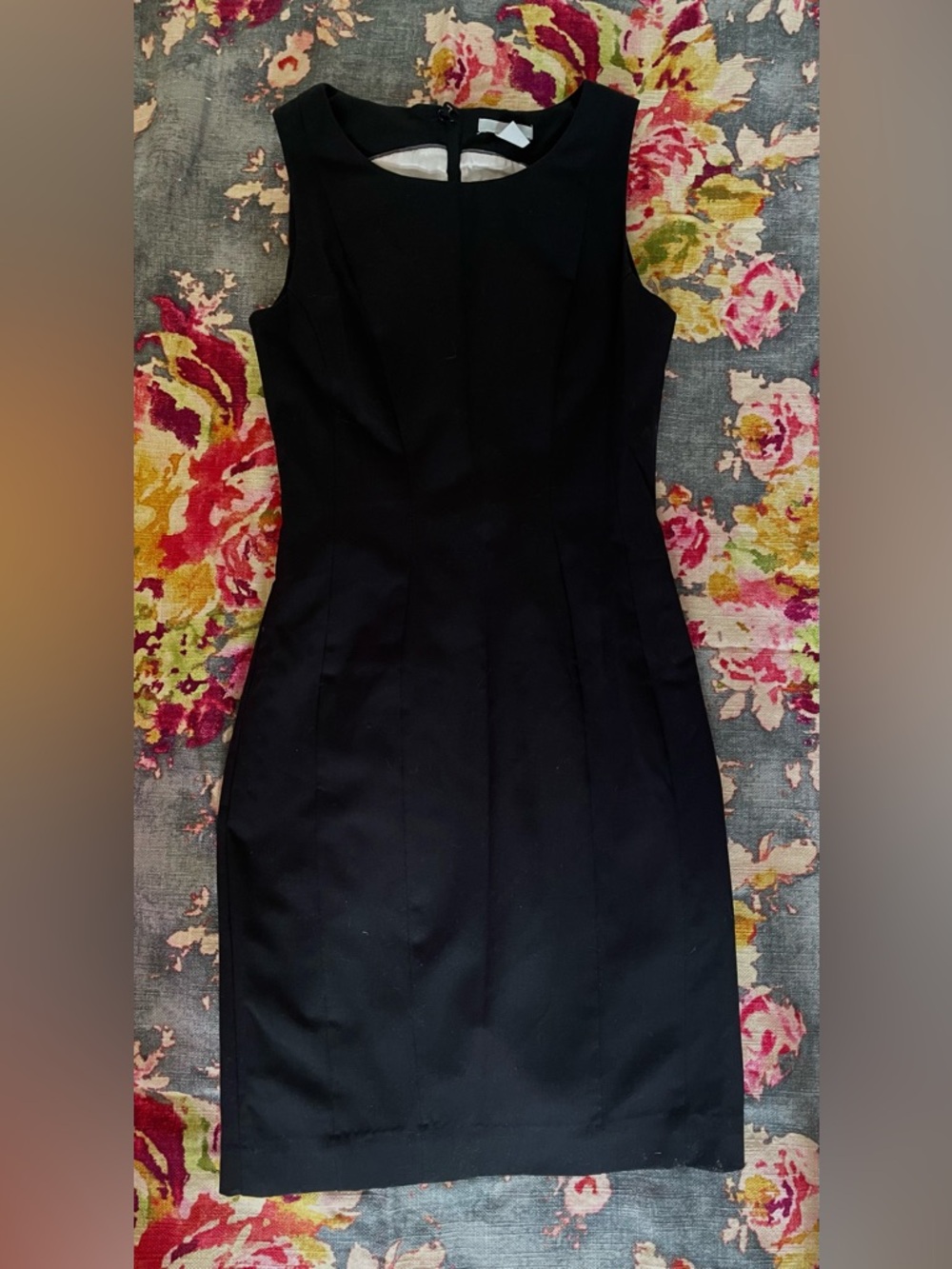 H&M Black Sleeveless Midi Sheath Dress